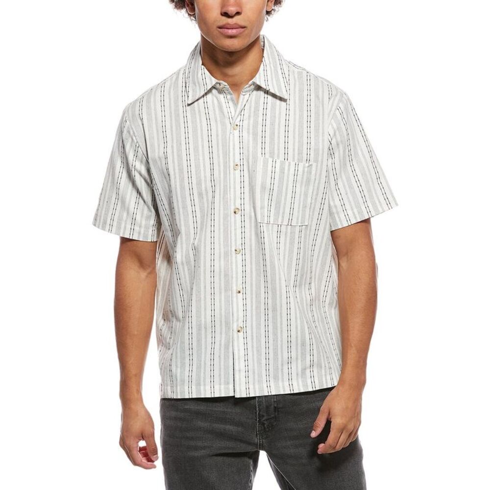 Sovereign Code Mens  Stripe Shirt, White